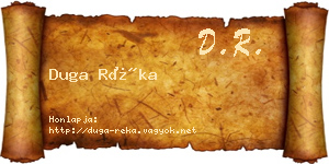 Duga Réka névjegykártya