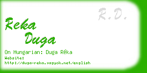 reka duga business card