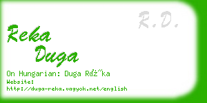 reka duga business card